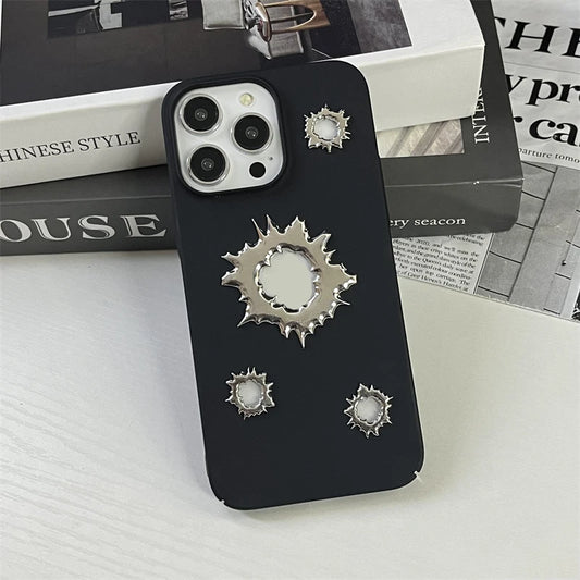 Bullet Hole Black Protective iPhone Case