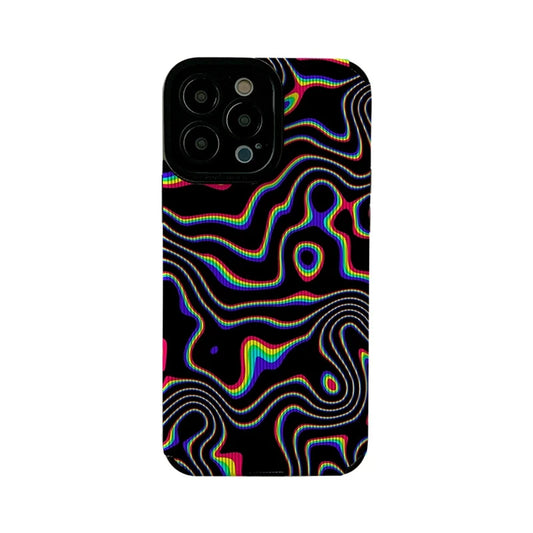 Trippy Cyber Line Illusion Protective Phone Case