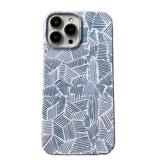 Creative Blue Stripes Protective Case for iPhone