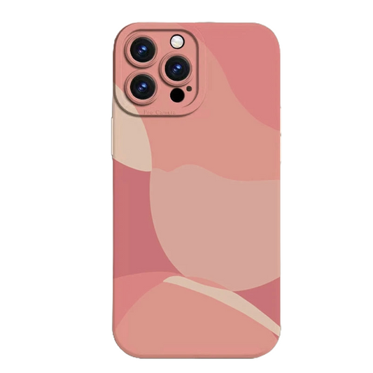 Pink Matte Soft Silicone Protective iPhone Case