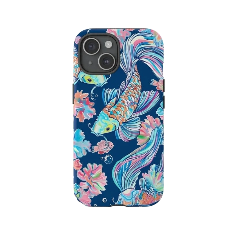 Koi Fish Color Popping Protective iPhone Case