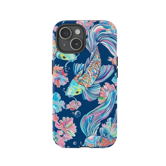 Koi Fish Color Popping Protective iPhone Case