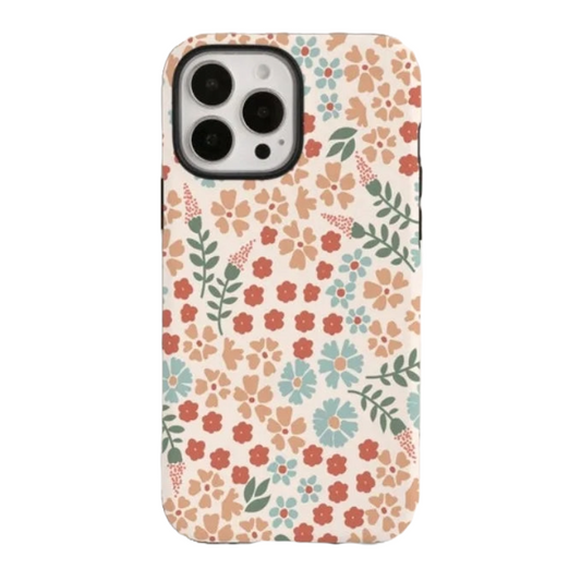 Flower Forests Cream White Protective iPhone Case